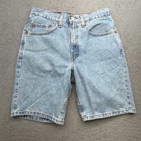 Levi's Other - VINTAGE Levis 505 Shorts Men 31 Blue Denim Red‎ Tab 90s Raw Jorts Batwing Y2K